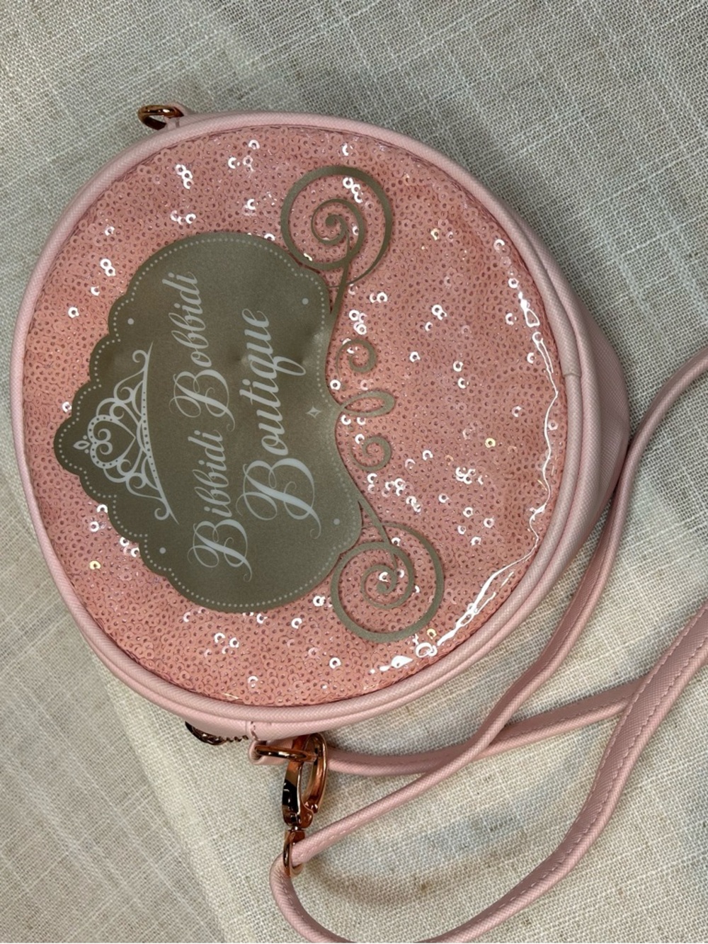 Disney Pink Sequin Round Crossbody Bag